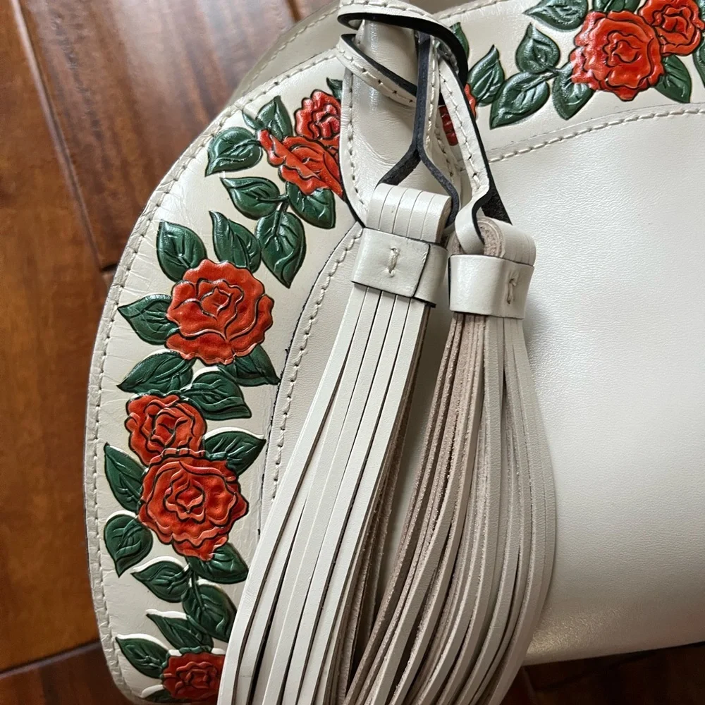 Patricia Nash Angelini Roses Leather Handbag - Picture 3 of 10